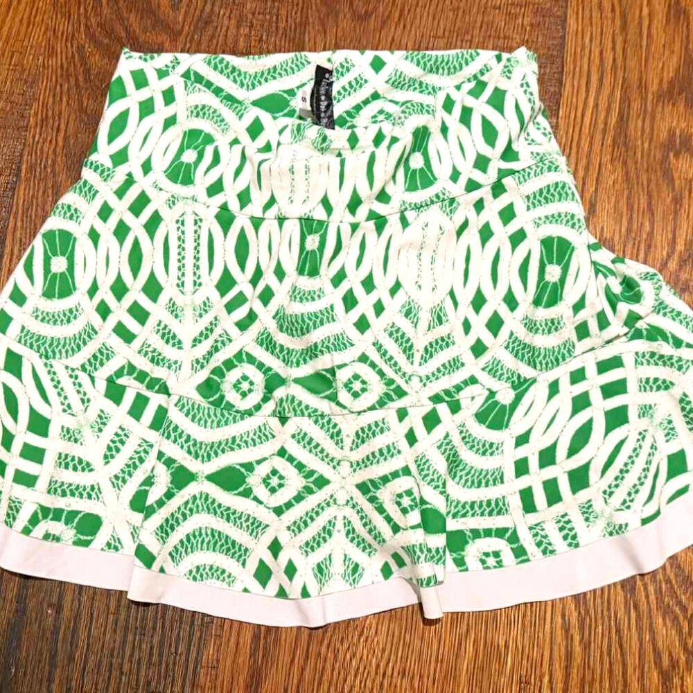 Lucky Dot Designs Green and White Tennis Skirt with shorts